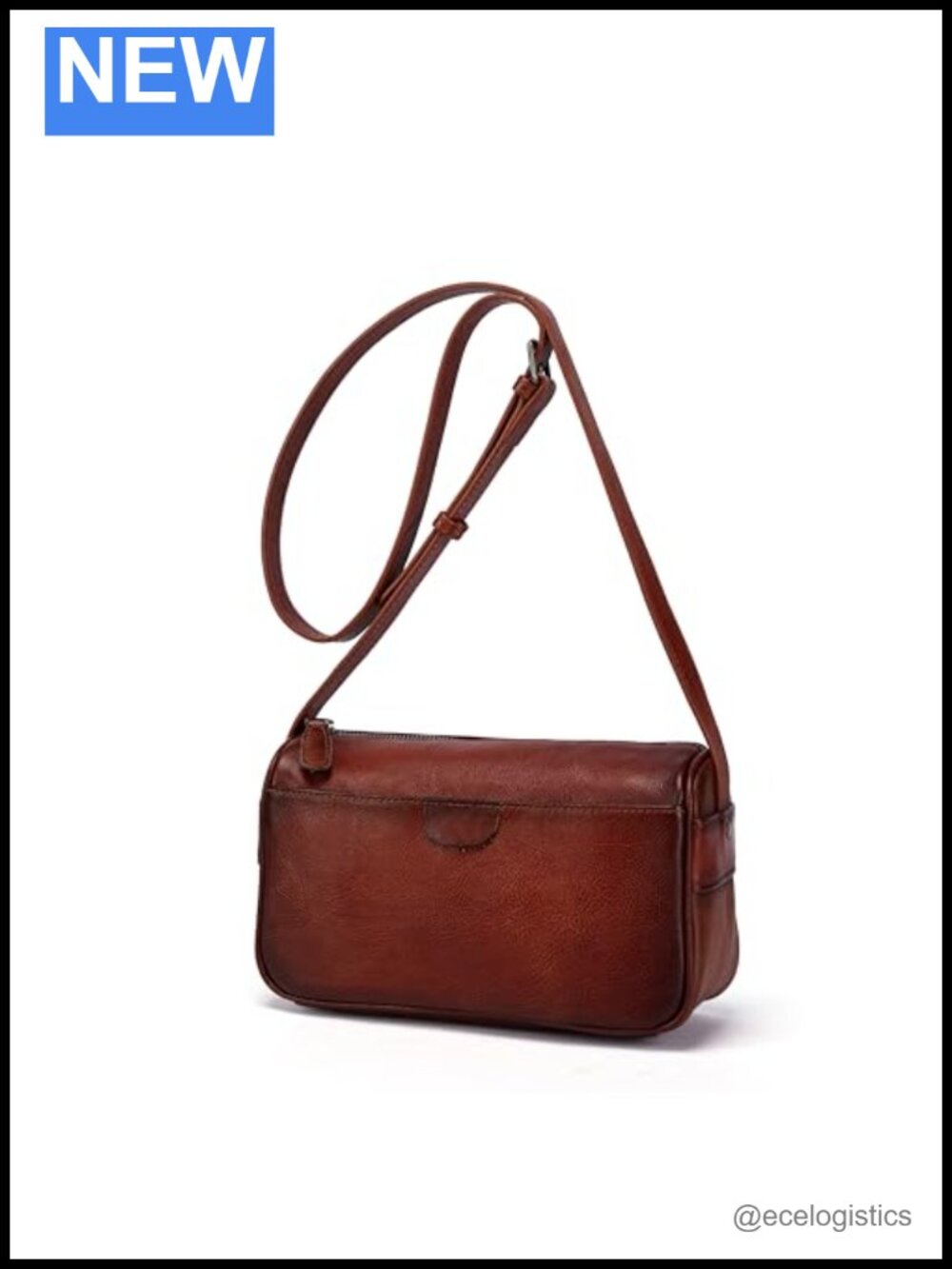 Women's Leather Crossbody Bag - Genuine Leather Purse, Adjustable Shoulder Strap